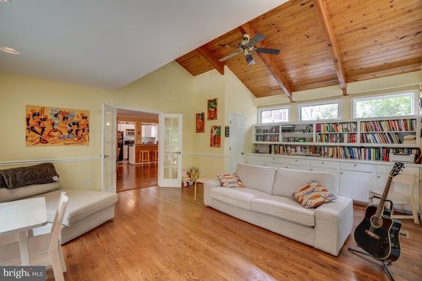 Interior, Living room, Recessed Lighting, Wooden Beams, Wooden Ceilings, Wood Texture Flooring