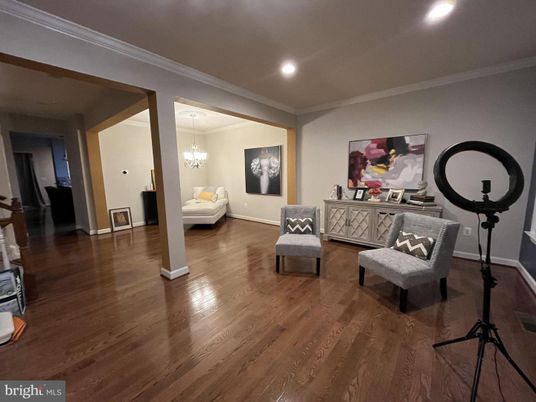 Chandelier, Interior, Recessed Lighting, Wood Texture Flooring