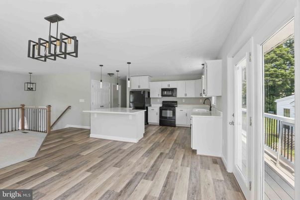 Interior, Kitchen, Pendant Lights, Stainless Steel Appliances, Wood Texture Flooring