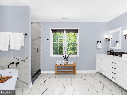 Bathroom, Glass Shower, Interior, Marble, Marble Walls