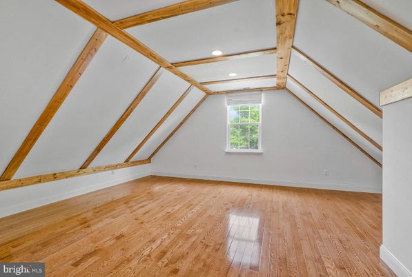 Empty room, Interior, Recessed Lighting, Wooden Beams, Wood Texture Flooring