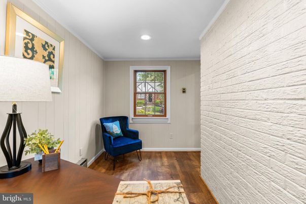 Interior, Recessed Lighting, Stone Walls, Wood Texture Flooring