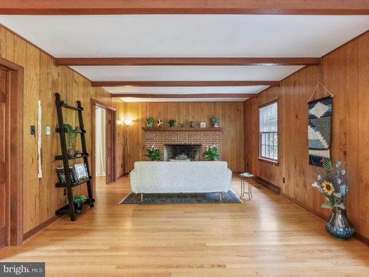 Fireplace, Interior, Living room, Stone Walls, Wooden Beams, Wood Texture Flooring, Wooden Walls