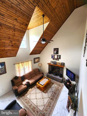 Fireplace, Interior, Living room, Marble, Wooden Ceilings