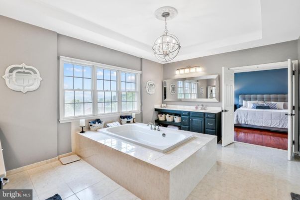 Bathroom, Bedroom, Chandelier, Dual Sink Vanities, Interior, Pendant Lights