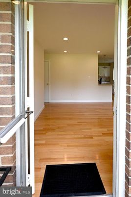 Empty room, Interior, Recessed Lighting, Stone Walls, Wood Texture Flooring