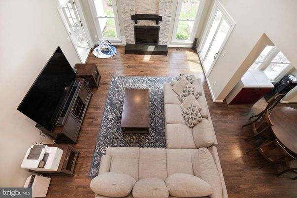 Fireplace, Interior, Living room, Stone Walls, Wood Texture Flooring