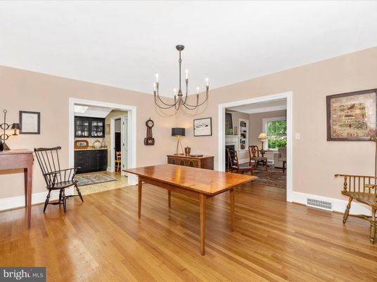 Chandelier, Fireplace, Home Office, Interior, Wood Texture Flooring