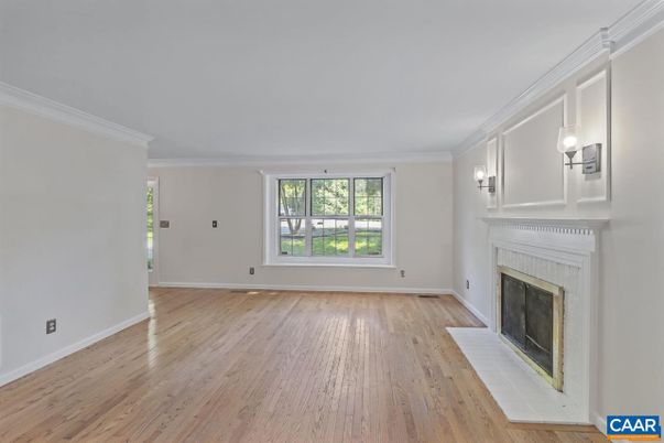Empty room, Fireplace, Interior, Wood Texture Flooring