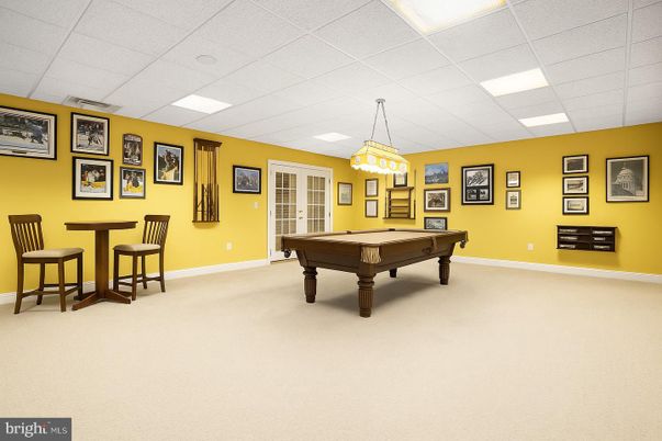 Billiard Table, Chandelier, Game Room, Interior, Pendant Lights, Recessed Lighting