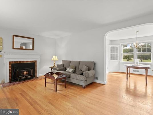 Chandelier, Dining room, Fireplace, Interior, Living room, Wood Texture Flooring