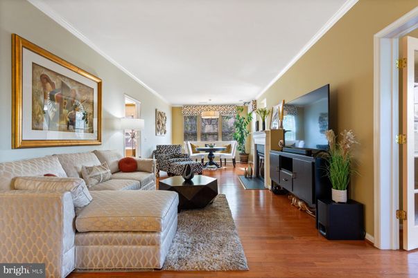 Dining room, Fireplace, Interior, Living room, Wood Texture Flooring