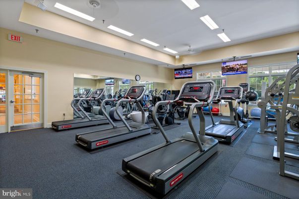 Fitness Equipment, Gym, Interior, Recessed Lighting