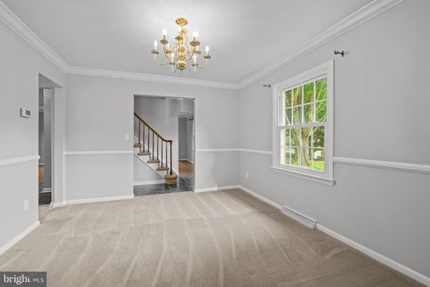 Chandelier, Empty room, Interior