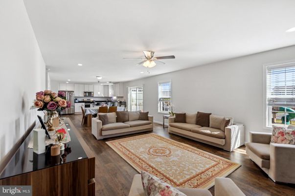 Interior, Kitchen, Living room, Recessed Lighting, Stainless Steel Appliances, Wood Texture Flooring