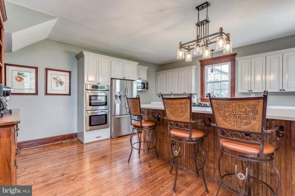 Interior, Kitchen, Pendant Lights, Stainless Steel Appliances, Wood Texture Flooring