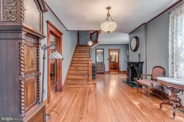 Fireplace, Interior, Pendant Lights, Wood Texture Flooring
