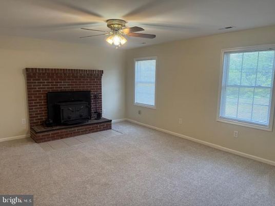 Empty room, Fireplace, Interior, Stone Walls