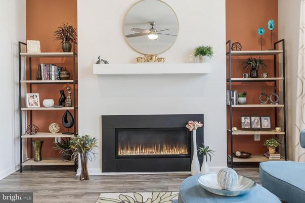 Fireplace, Interior, Wood Texture Flooring