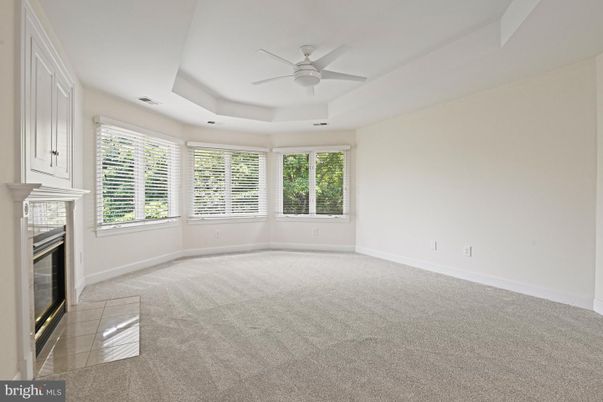 Empty room, Fireplace, Interior, Recessed Lighting