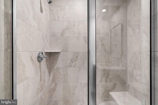 Bathroom, Glass Shower, Interior, Marble Walls
