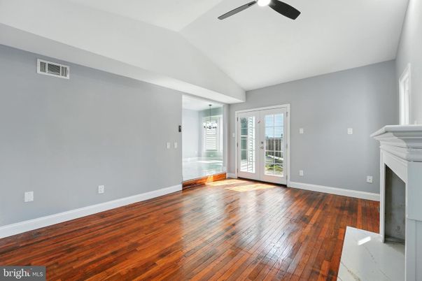 Empty room, Fireplace, Interior, Wood Texture Flooring