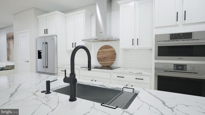 Interior, Kitchen, Marble, Recessed Lighting
