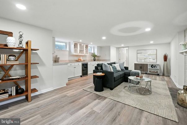 Interior, Kitchen, Living room, Recessed Lighting, Wood Texture Flooring
