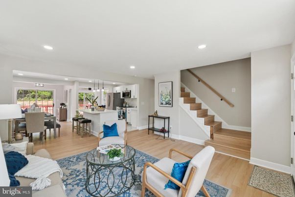 Dining room, Interior, Kitchen, Living room, Pendant Lights, Recessed Lighting, Wood Texture Flooring