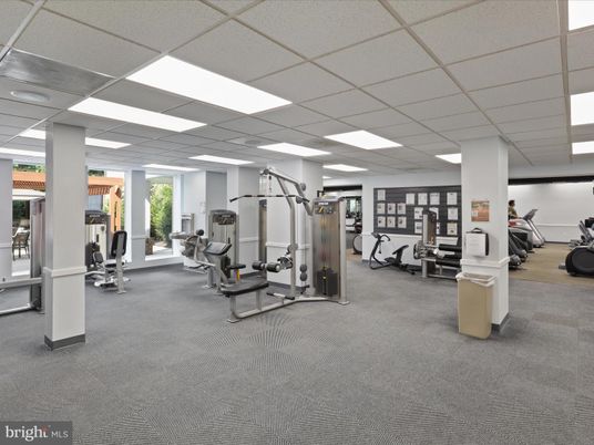 Fitness Equipment, Gym, Interior, Recessed Lighting