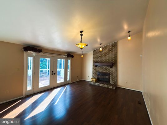 Empty room, Fireplace, Interior, Wood Texture Flooring