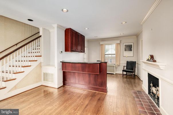 Fireplace, Interior, Recessed Lighting, Wood Texture Flooring