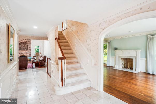 Fireplace, Interior, Recessed Lighting, Stone Walls, Wood Texture Flooring