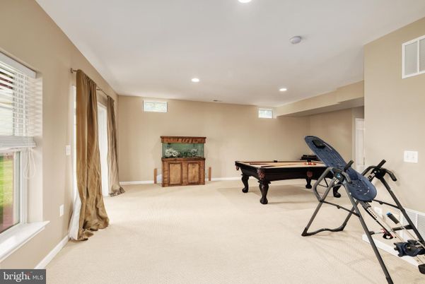 Billiard Table, Fitness Equipment, Game Room, Interior, Recessed Lighting