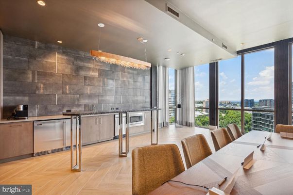 Dining room, Interior, Kitchen, Pendant Lights, Recessed Lighting, Water, Wood Texture Flooring