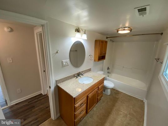 Bathroom, Dual Sink Vanities, Interior, Wood Texture Flooring