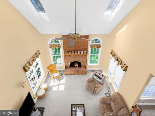 Fireplace, Interior, Living room, Recessed Lighting, Stone Walls