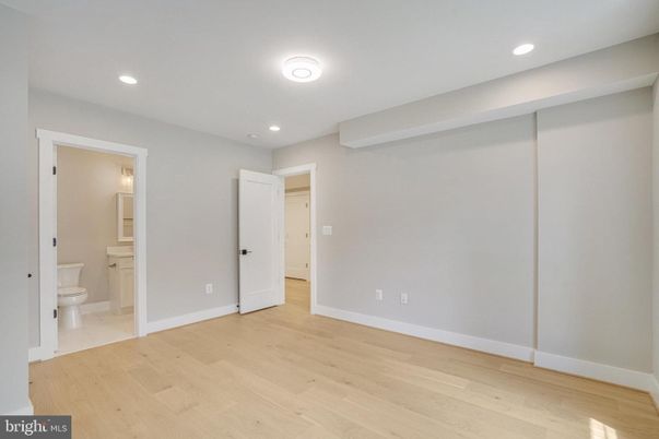 Bathroom, Empty room, Interior, Recessed Lighting, Wood Texture Flooring