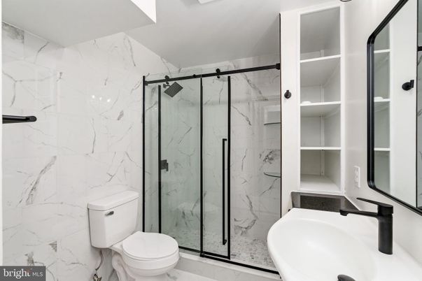Bathroom, Glass Shower, Interior, Marble, Marble Walls
