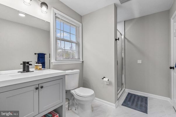 Bathroom, Glass Shower, Interior, Marble, Recessed Lighting