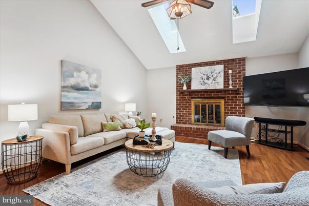 Fireplace, Interior, Living room, Stone Walls, Wood Texture Flooring