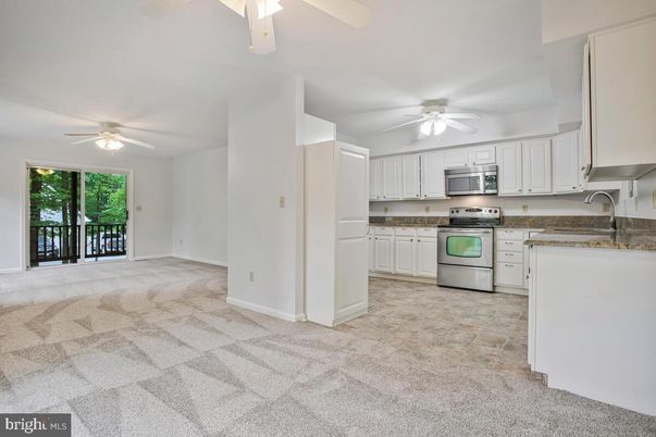 Empty room, Interior, Kitchen, Stainless Steel Appliances