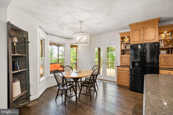 Dining room, Interior, Kitchen, Pendant Lights, Wood Texture Flooring