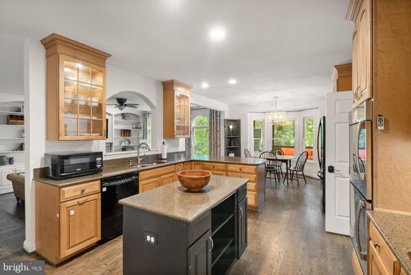 Chandelier, Dining room, Interior, Kitchen, Recessed Lighting, Wood Texture Flooring