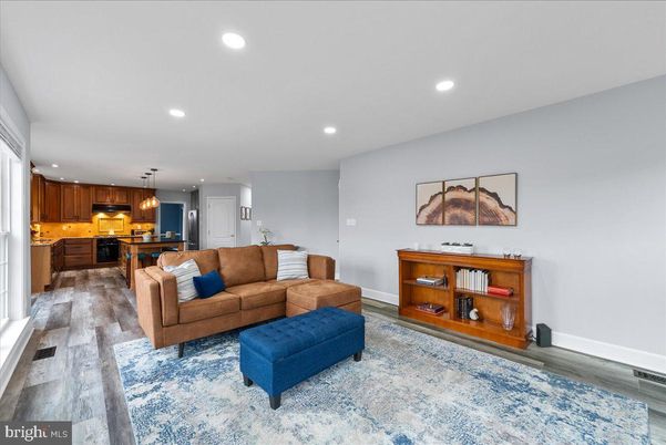 Interior, Kitchen, Living room, Pendant Lights, Recessed Lighting, Wood Texture Flooring