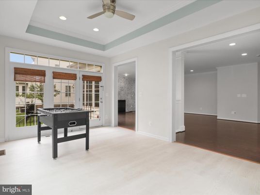 Game Room, Interior, Recessed Lighting, Wood Texture Flooring