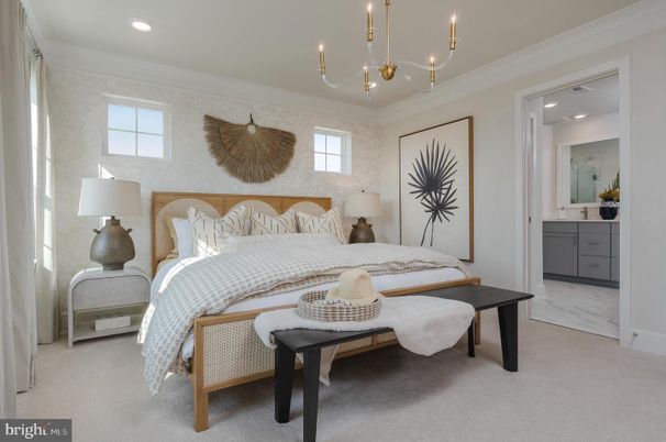Bedroom, Chandelier, Interior, Recessed Lighting