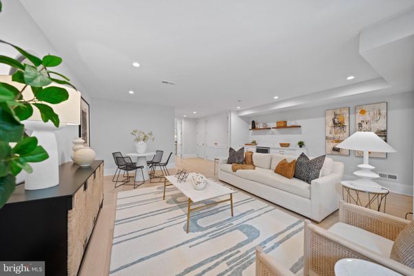 Dining room, Interior, Living room, Recessed Lighting, Wood Texture Flooring