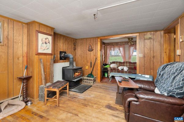 Fireplace, Interior, Wood Texture Flooring, Wooden Walls
