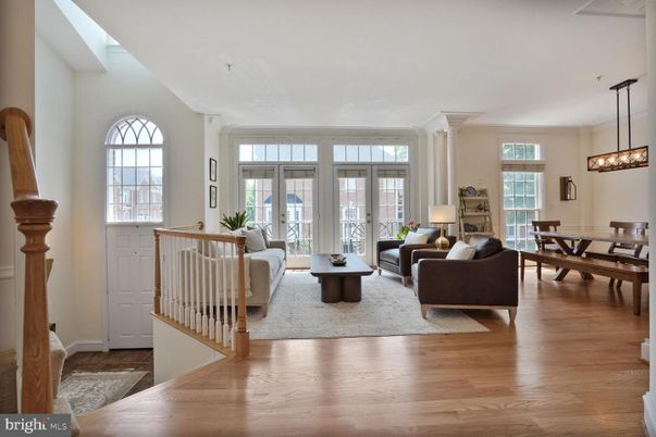 Dining room, Interior, Living room, Pendant Lights, Wood Texture Flooring